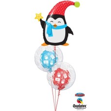 Bouquet 600 Penguins & Presents Galore Qualatex #44232 52004-2 44649-2